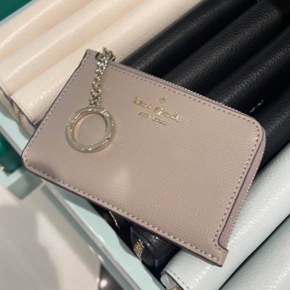 kate spade Accessories - Kate Spade Darcy Medium L-Zip Card Holder Warm Taupe